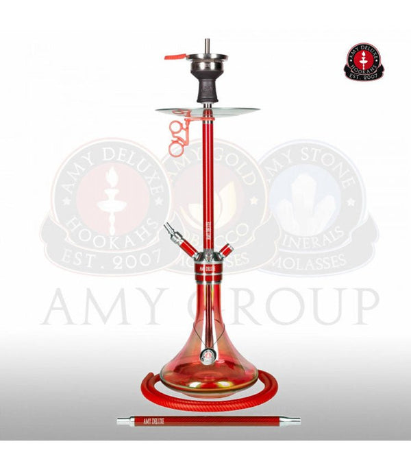 Amy Carbonica Force R Vandpibe - Amy Shop - Høj og flot vandpibe af rustfri stål med detaljer af carbon