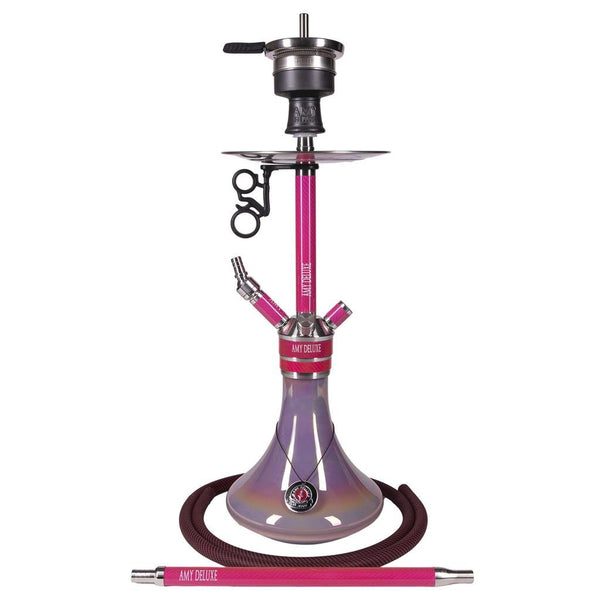 Amy Carbonica Force R S Vandpibe - Amy Shop - Flot vandpibe af rustfri stål med detaljer af carbon