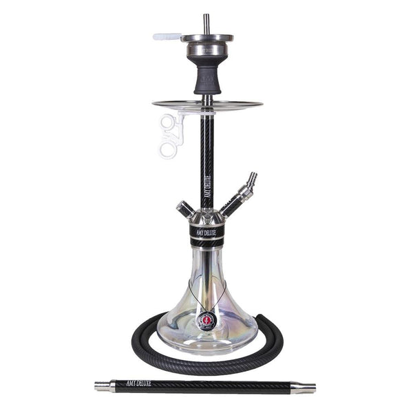 Amy Carbonica Force R S Vandpibe - Amy Shop - Flot vandpibe af rustfri stål med detaljer af carbon