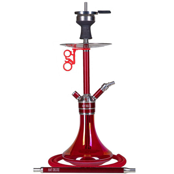 Amy Carbonica Force R S Vandpibe - Amy Shop - Flot vandpibe af rustfri stål med detaljer af carbon