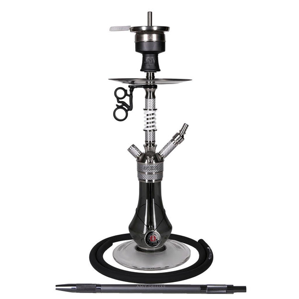 Amy Carbonica Gear Vandpibe - Amy Shop - Stabil og flot vandpibe af rustfri stål med detaljer af carbon
