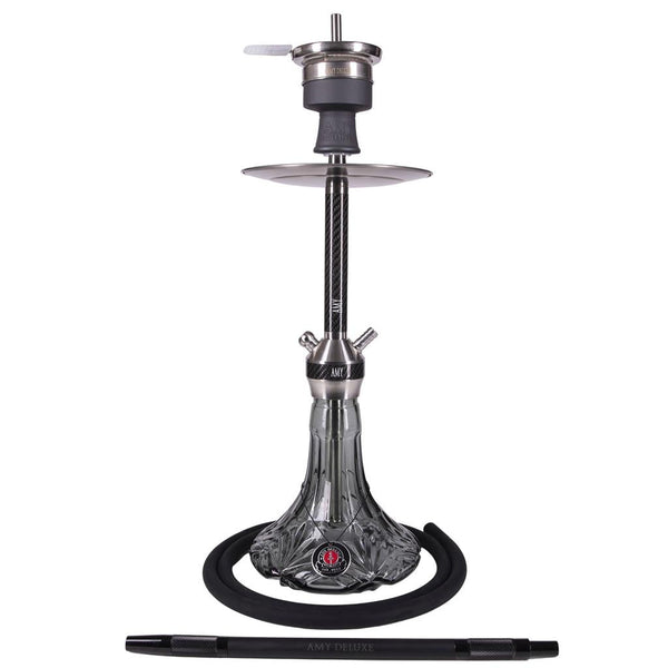 Amy Carbonica Lucid S Vandpibe - Amy Shop - Simpel og flot vandpibe af rustfri stål med detaljer af carbon