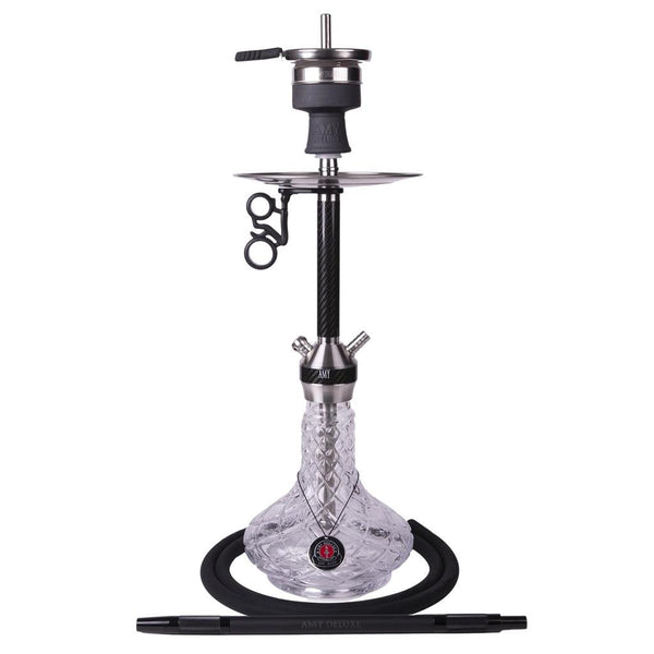 Amy Carbonica Hybrid S Vandpibe - Amy Shop - Simpel og flot vandpibe af rustfri stål med detaljer af carbon