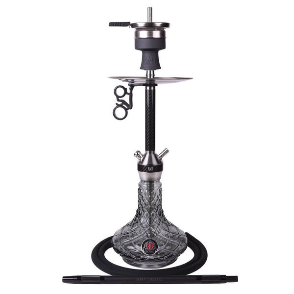 Amy Carbonica Hybrid S Vandpibe - Amy Shop - Simpel og flot vandpibe af rustfri stål med detaljer af carbon