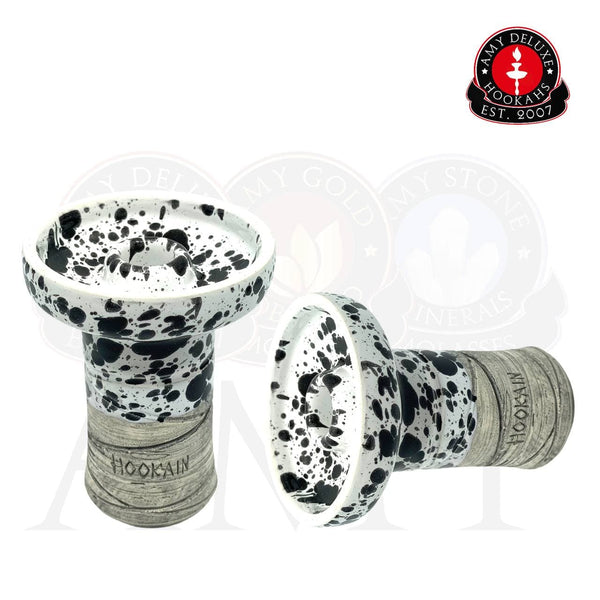 HOOKAIN LESH LIP " FETTE-Q " - Amy Shop - Luksuriøst phunnel hoved til vandpibe i sort og hvid