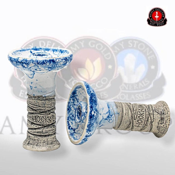 HOOKAIN " SKY BLUE " - Amy Shop - Luksuriøst phunnel hoved til vandpibe i lyseblå og hvid