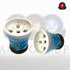 Kolos Mita - Glazed White Blue - Amy Shop - Keramisk hoved til vandpibe i hvid og blå