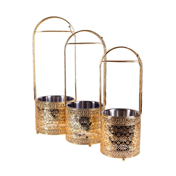 Kulholder (3 varianter) - Amy Shop - Guld  metal kulholder til opbevaring og tændte vandpibe kokoskul