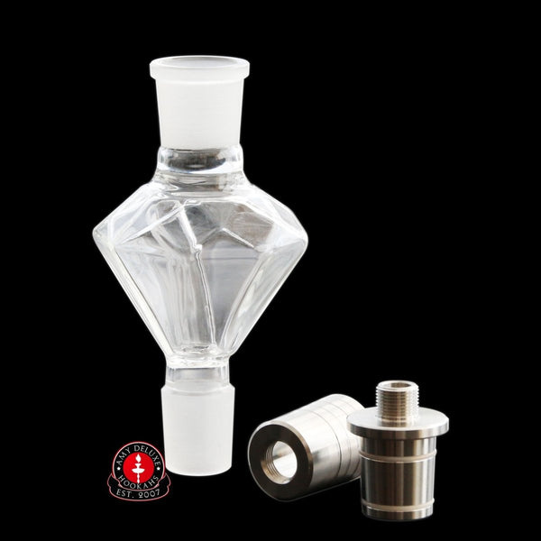 Molassefanger Af Glas - Amy Shop - Tobaksfanger til vandpibe, formet som en diamant og lavet af glas