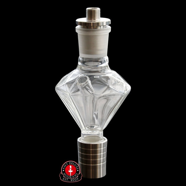 Molassefanger Af Glas - Amy Shop - Tobaksfanger til vandpibe, formet som en diamant og lavet af glas