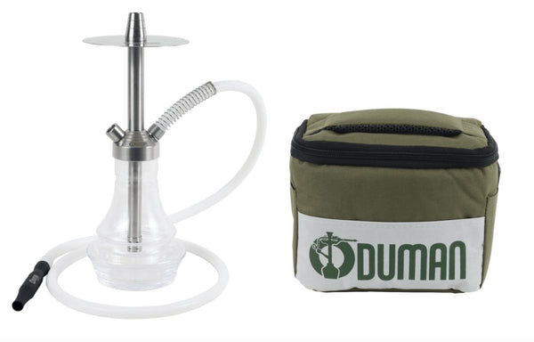 ODUMAN GUSTO XS VANDPIBE - Amy Shop - Transportabel og simpel vandpibe af rustfri stål med tilhørende transporttaske